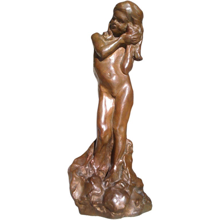 Beatrice Fenton Bronze Sculpture of Girl with Shell