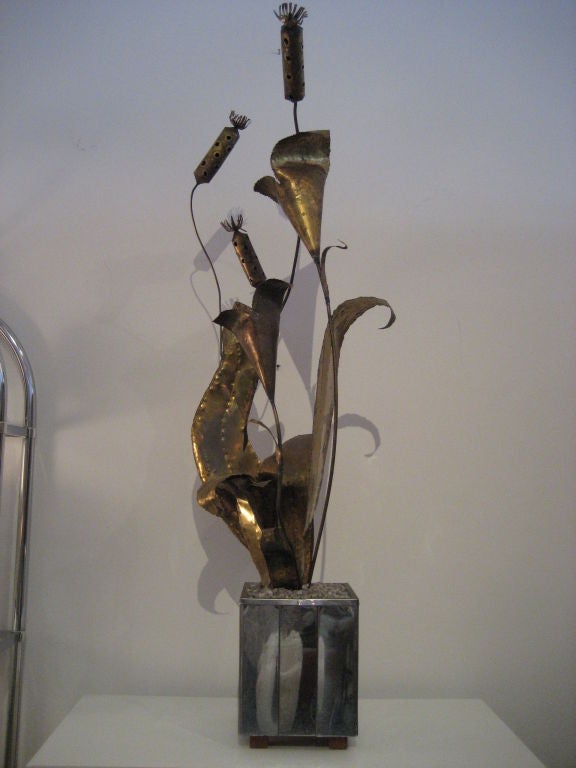 Gigantic Mid Century  Cat Tail Sculpture