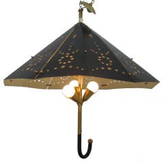 Whimsical Mid Century Umbrella Light Fixture