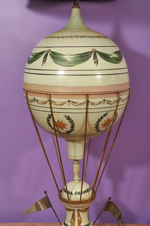 hot air balloon lamp vintage