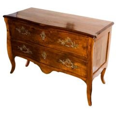 A Two-Drawer French Louis XV Provencal Walnut Chest