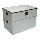 A Custom Made American White Lacquered Cabinet