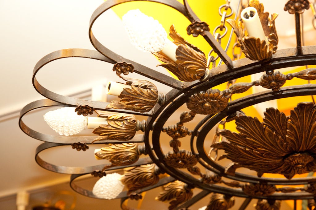 An American 18 Light Iron Chandelier