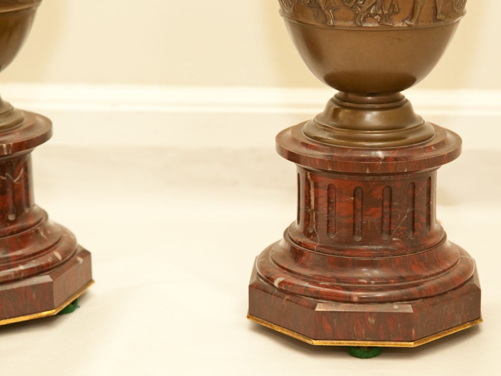 A Pair of French Empire Style Bronze Table Lamps 1
