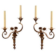 French Gilt Iron Sconces