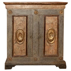 An Italian Two Door Painted Cabinet
