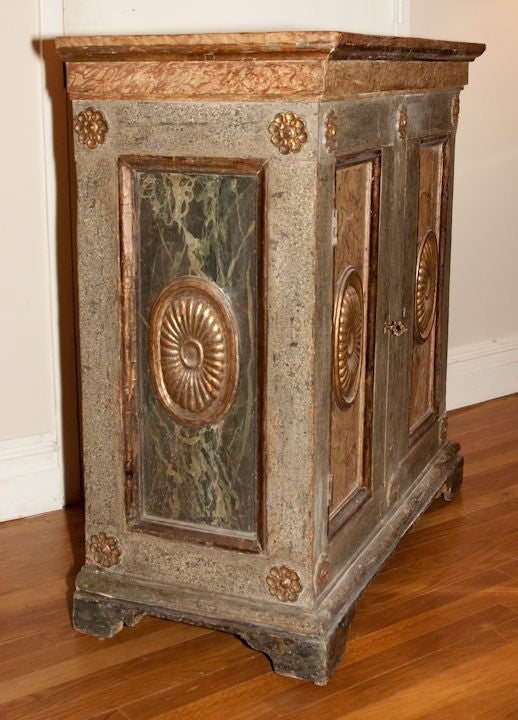 An Italian Two Door Painted Cabinet