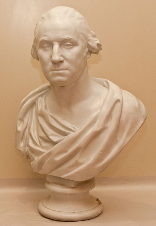 Plaster Bust of George Washington After Houdon 3