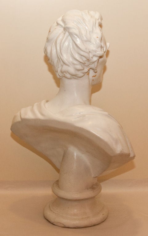 Contemporary Plaster Bust of George Washington After Houdon