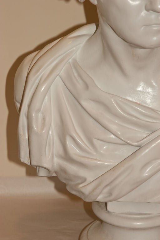 American Plaster Bust of George Washington After Houdon