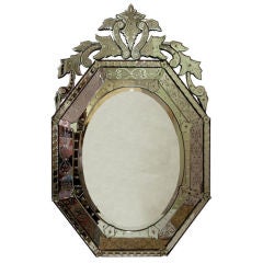 An Octagonal French "Venetian" Mirror