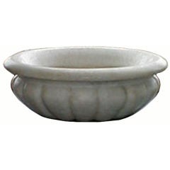 Vintage White Marble Fountain Bowl