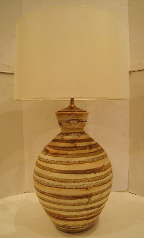 Lava Glazed  Ceramic Lamp For Sale 3