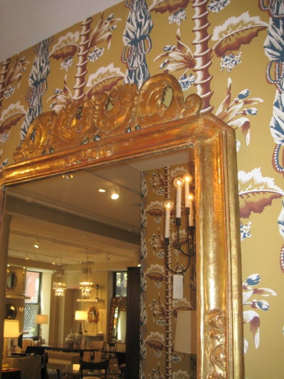 19th Century Italian Gilt over Wood Mirror For Sale 1
