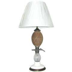 Antique FRENCH SODA BOTTLE TABLE LAMP