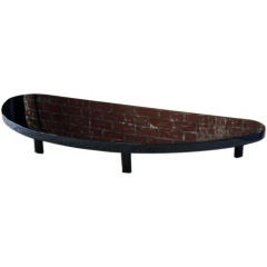 High Finish Lacquered Long Low French Demi Lune Cocktail Table
