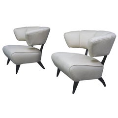 A Pair of Float Back Slipper Chairs Attributed to William Haines