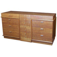 Vintage Unique Twelve Drawer Bubinga Wood Dresser by Martinsville.