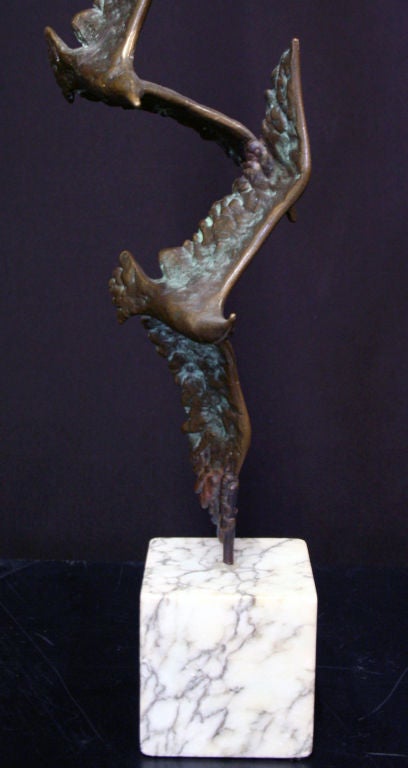 Late 20th Century 3 Birds Bronze Sculpture by Curtis Jere