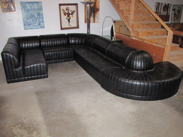 roche bobois leather sectional