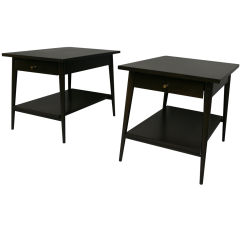 Pair of Ebonized Night Stands by Paul McCobb for Planner Group