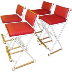 A Set of 4 Bar Stools by Cleo Balden