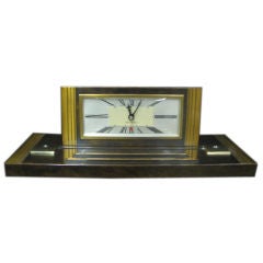 Vintage Art Deco Bronze Clock by Seth Thomas