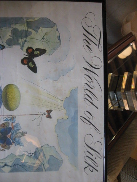 Poster signed by Salvador Dali for a Silk Exhibition