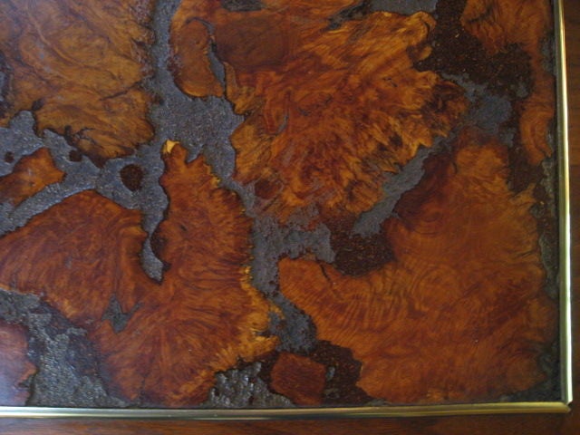 Walnut and Burl Wood Coffee Table by Lane 2