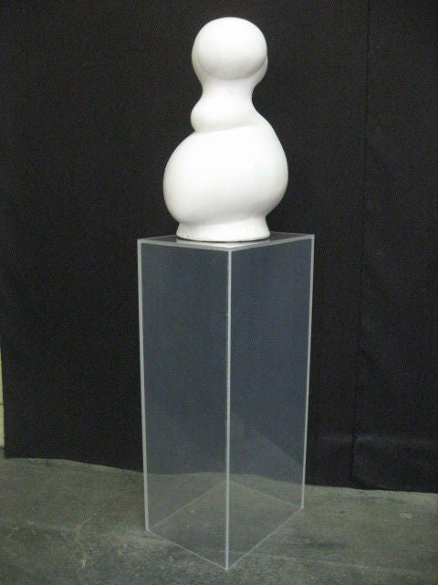 Mid-Century Imposing Organic White Lacquer Sculpture In Excellent Condition In Pasadena, CA