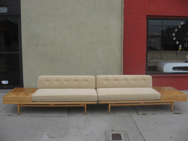 Birch Large Two Piece Floating Sectional On Bird Eyes Maple Frame