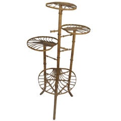 Faux Bamboo Metal Stand
