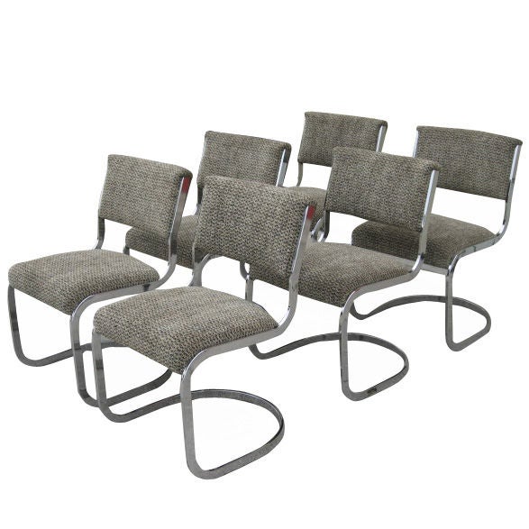 A Set of  6 Chairs by Milo Baughman