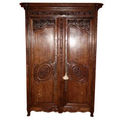 Antique Stunning 19th Century  Normandy Armoire