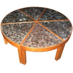 Versatile Reverse - Painted Glass Top Set of 6 Side Tables