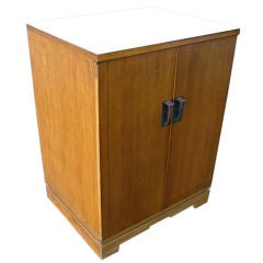 Ribbon Mahogany Deco Bar Cabinet