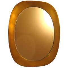 Italian Brass Framed Mirror