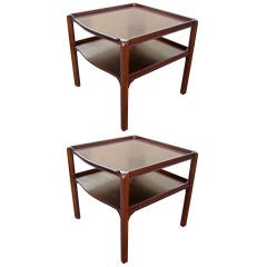 Pair of Mahogany Lamp Tables by Baker Furniture