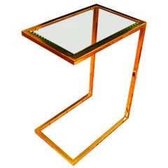Modernist Brass Cigarette Table