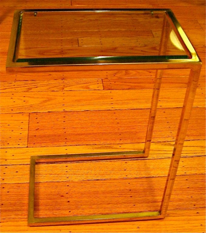 Modernist Brass Cigarette Table