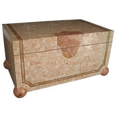 Vintage Tesselated Stone Trunk Coffee Table by Marcius