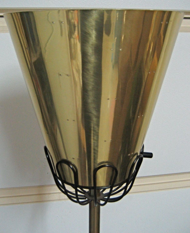Pair of Brass Uplights by Lightolier