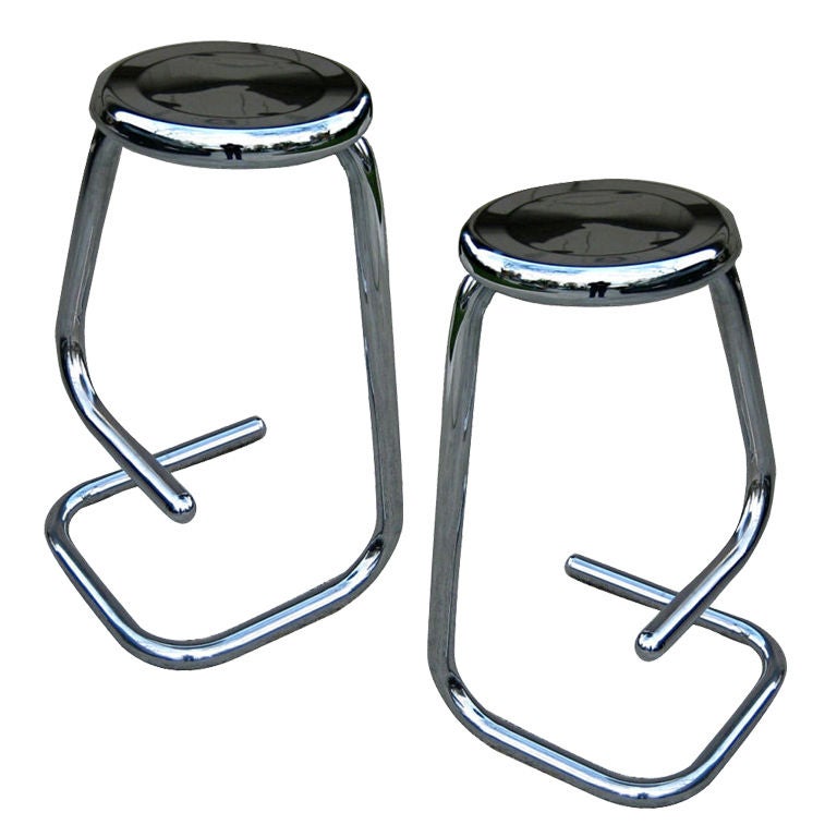 Pair of Modernist Counter Stools