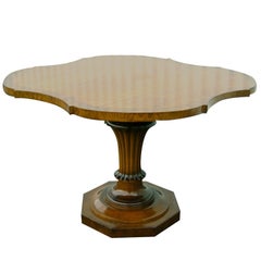 Fluted Urn Pedestal Games Table by W.J. Sloane
