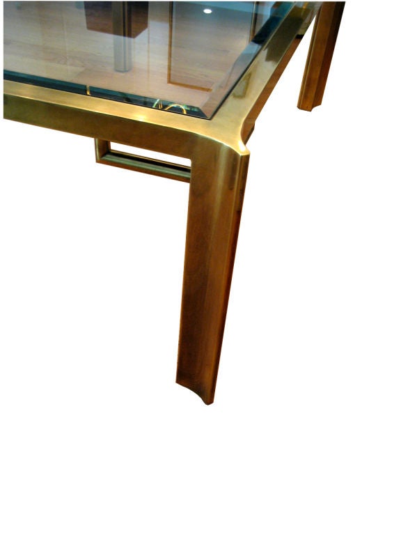 Rare Sculptural Brass Extension Dining Table by Mastercraft