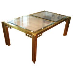 Rare Sculptural Brass Extension Dining Table by Mastercraft