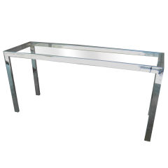 Architectural Chrome Console Table
