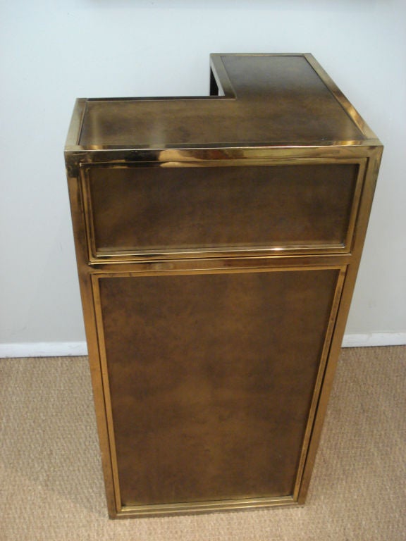 French Brass Free Standing Dry Bar.