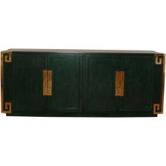 Emerald Credenza with Greek Key Motif