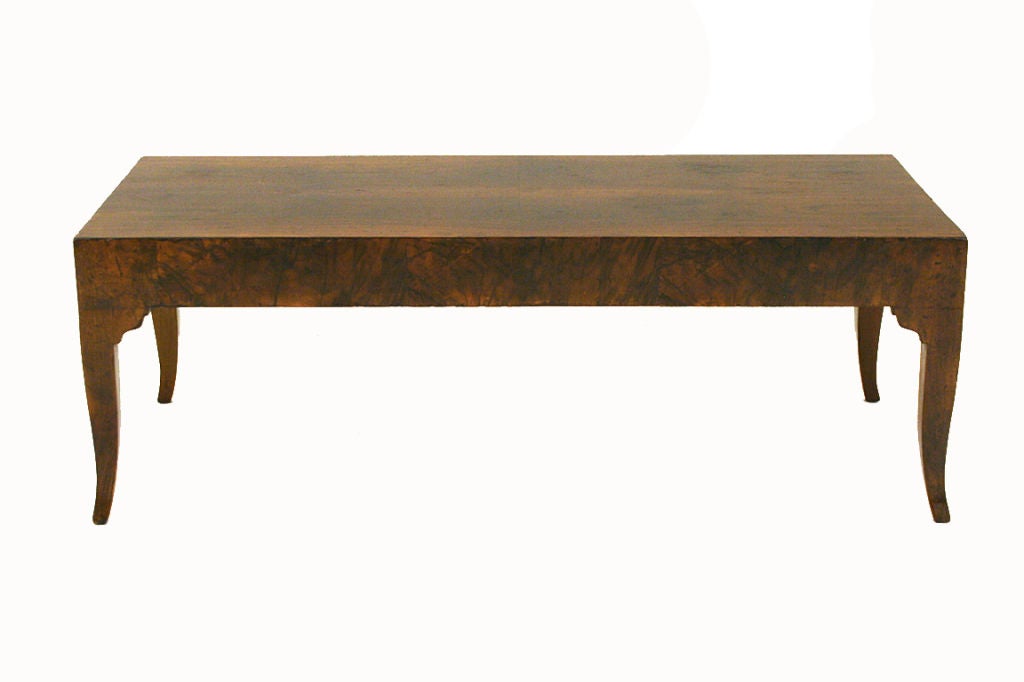 An Italian Neoclassical Style Walnut Veneer Coffee Table